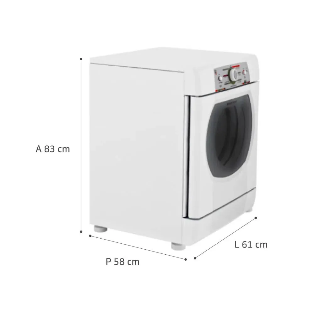 SECADORA BRASTEMP BSR10BBBNA 10KG PISO BRANCA 220V 6