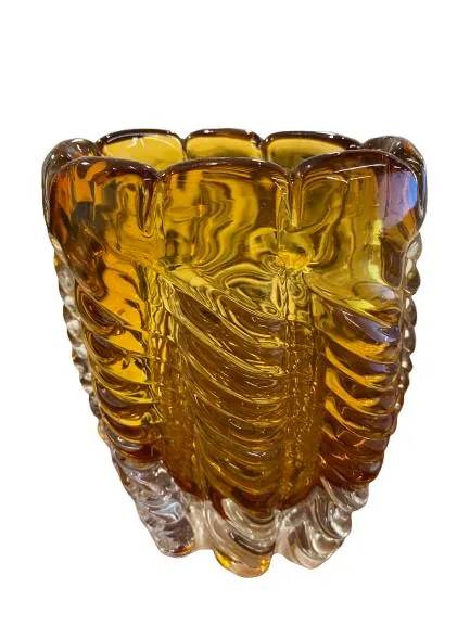 Vaso decorativo florarte 58282004 tipo murano ambar(bl)