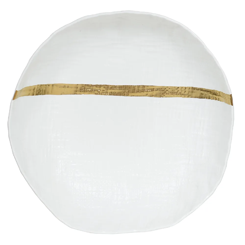 Bandeja florarte 83490001 branco dourado(bl)