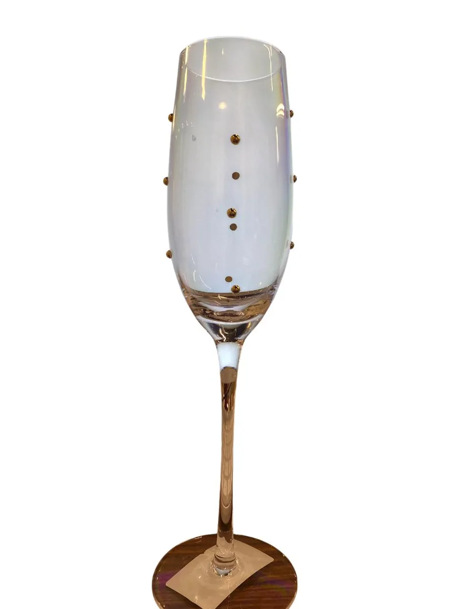 Cj taca champanhe florarte 89191001 c/4 dots transparente(bl)