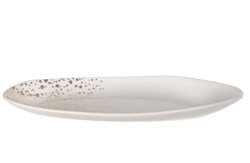 Centro de mesa florarte 83144001 branco dourado(bl)