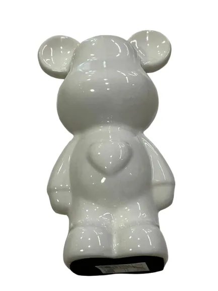 Urso ceramica florarte 82264001 branco(bl)