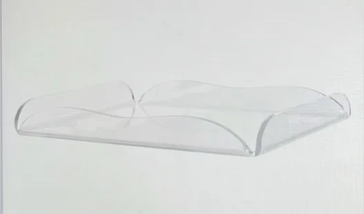 Bandeja decorativa florarte waves 86824001 transparente (bl)