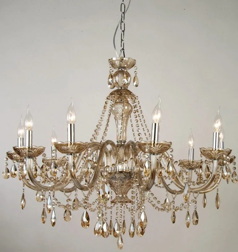 LUSTRE TREELUX CRISTAL CHAMPAGNE/FUME K9