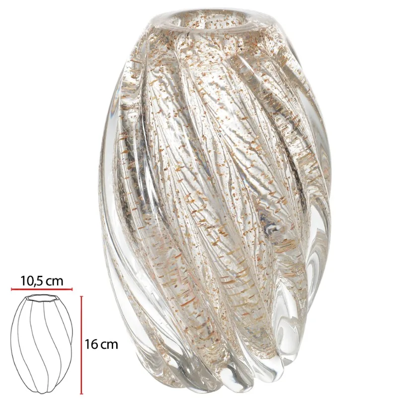 Vaso decor florarte 58297003 murano(bl)