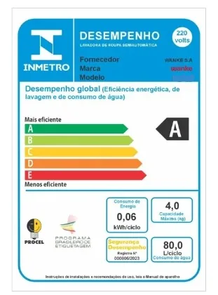 LAVADORA WANKE SUPER 4KG BRANCA 220V ANTIGA:LIS 2