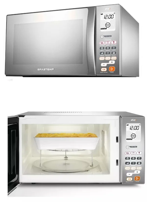 FORNO MICROONDAS 38LT BRASTEMP BMJ38ARBNA INOX