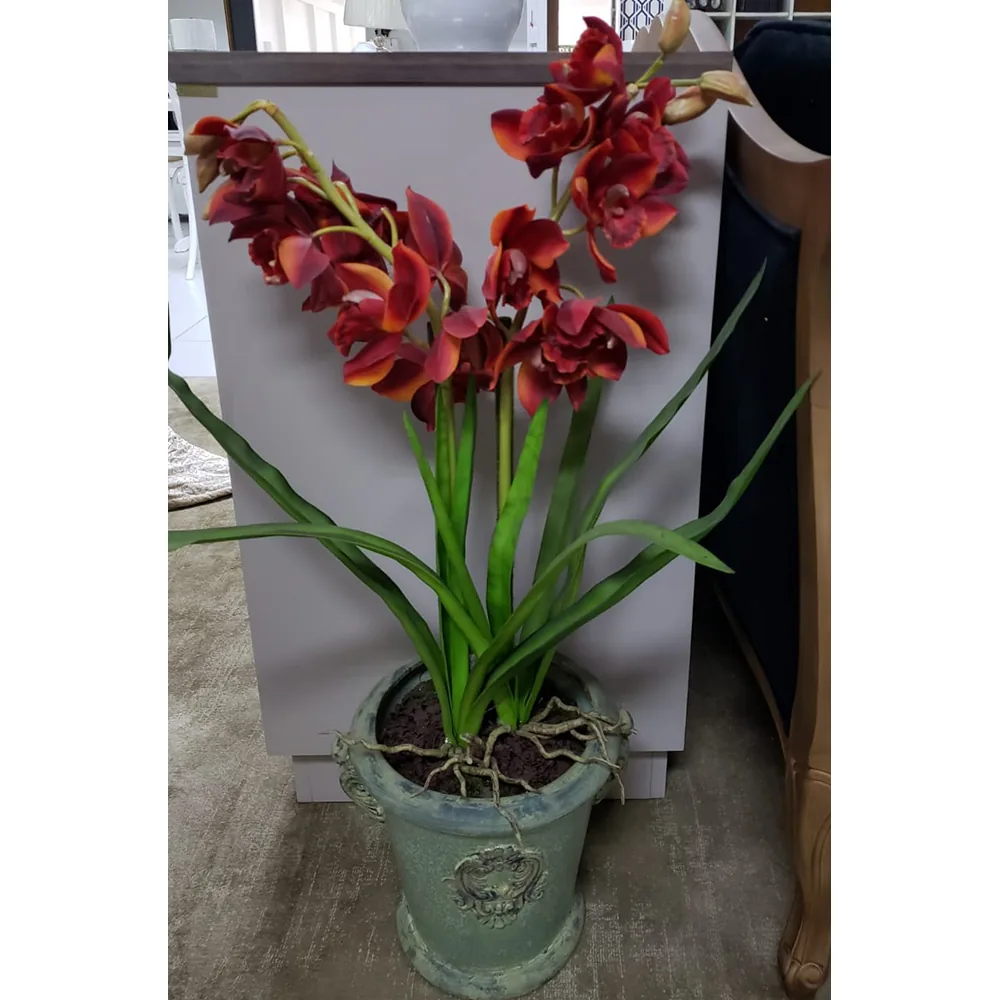 ARRANJO CHALE KALE 18913 ORQ. CYMBIDIUM  REF:18913