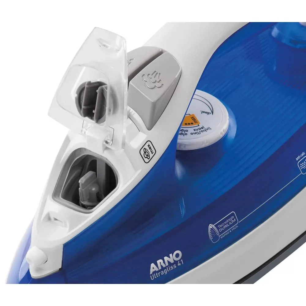 FERRO ELETRICO ARNO VAPOR ULTRAGLISS FU41 AZUL 220V 5