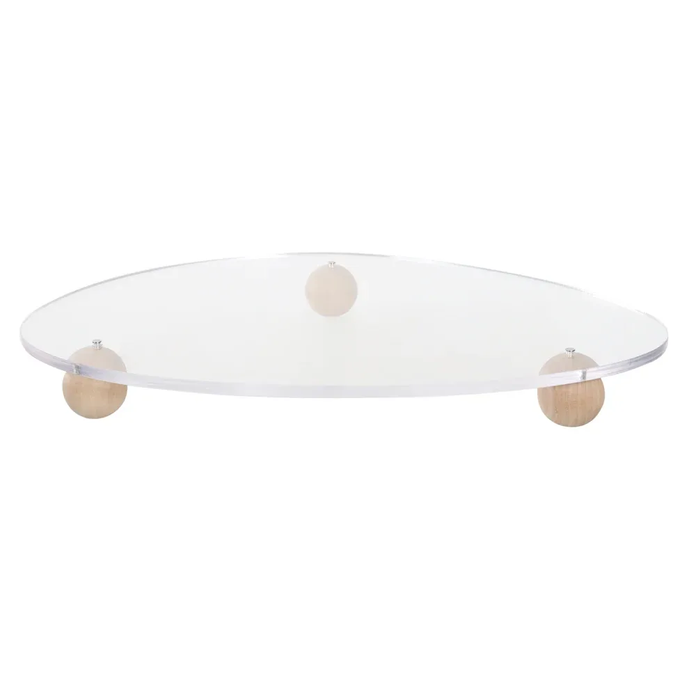 Bandeja decorativa florarte 96521001 oval dourada(bl)