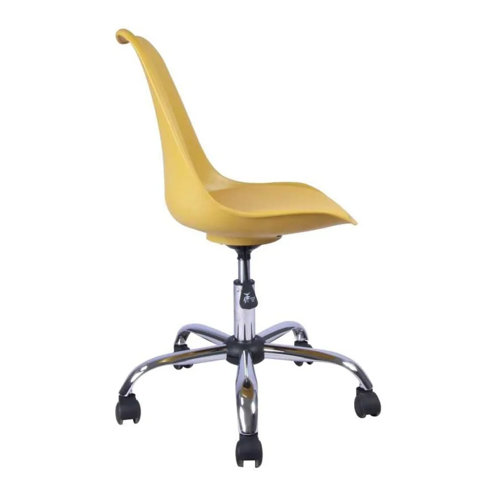 CADEIRA BYHAUS EAMES SIDE GIRATORIA PRETA/AMARELA(BL) 5
