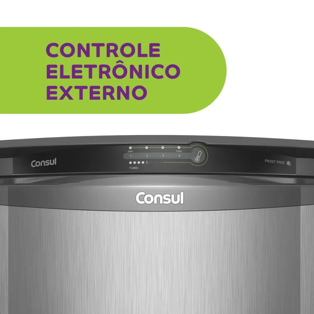 REFRIGERADOR CONSUL CRB39AKBNA 342LT FROST FREE PLATINUM 220V 8