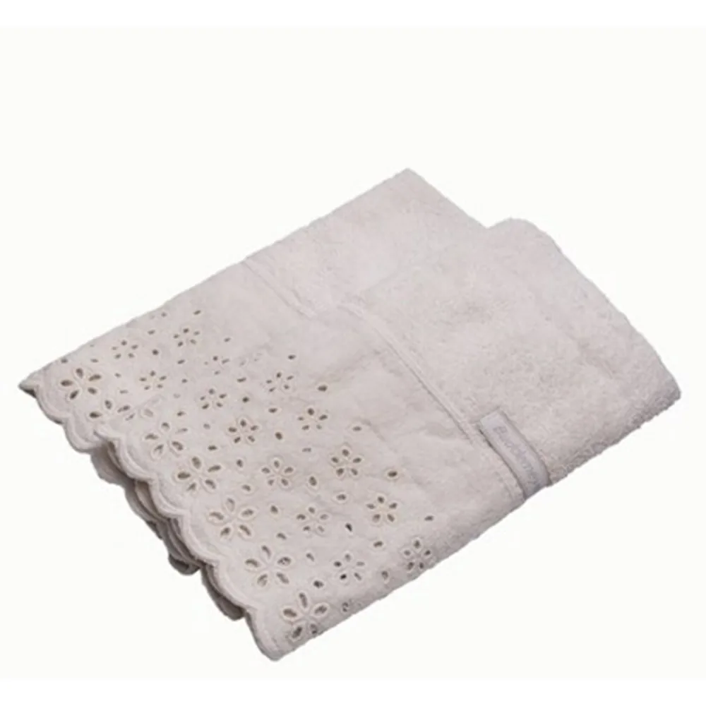 JOGO TOALHA BUDDEMEYER 2 PC LAVABO C/ APLIC.CRYSTAL BRANC