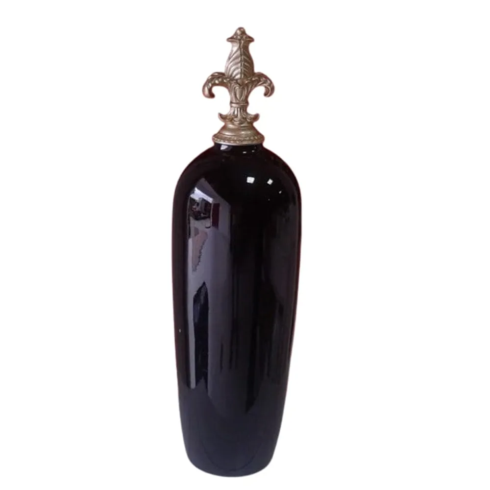 VASO DE CHAO MAZZOTTI 24310 CERAMICA TAMPA DOURADA