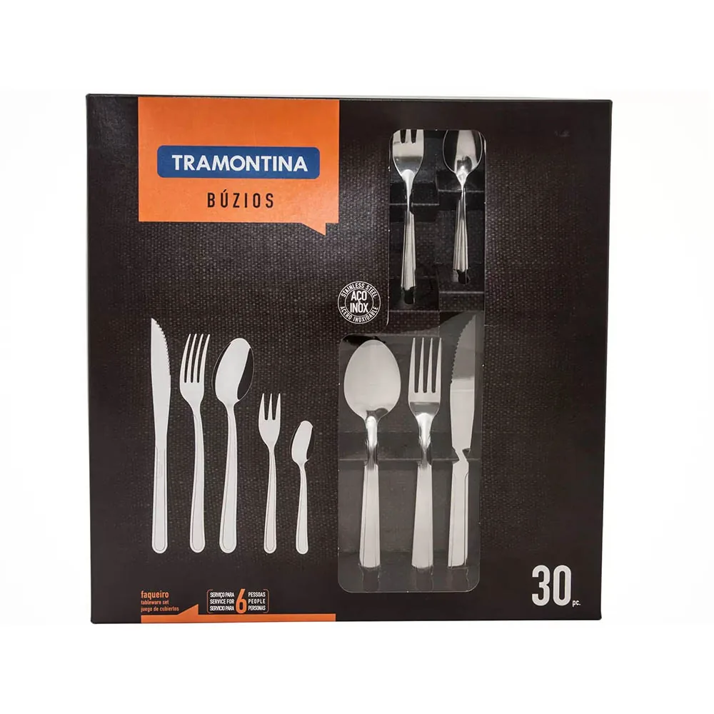 FAQUEIRO TRAMONTINA 23798/050 30PC BUZIOS INOX 5