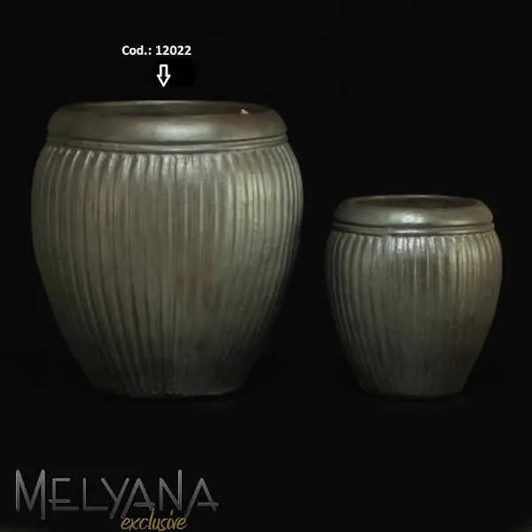 CACHEPOT CERAMICA MELYANA 12022 54X50CM MARROM(BL)