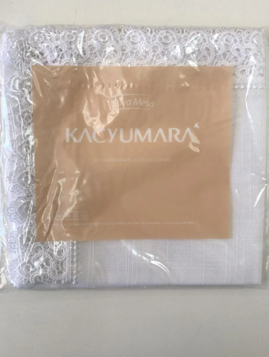 KIT GUARDANAPOS KACYUMARA 0001 GUIPURE NICE C/2