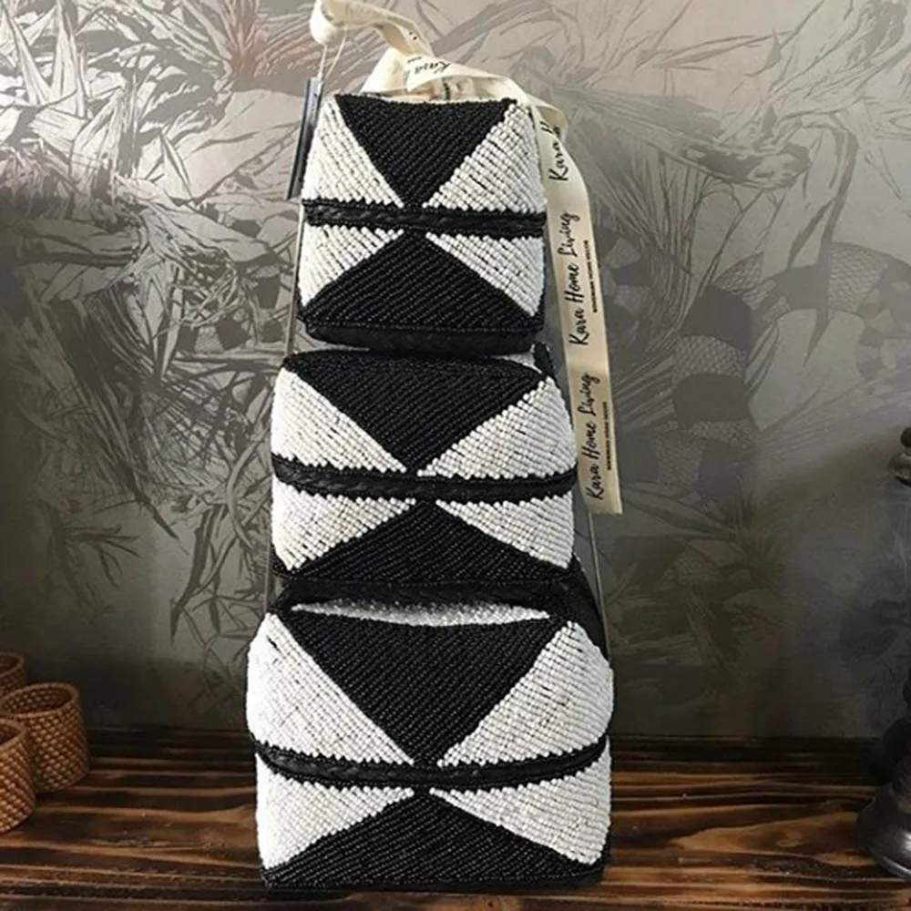 CAIXA ARMAZEM 173897 BALI PRETO/BRANCO MISSANGA P