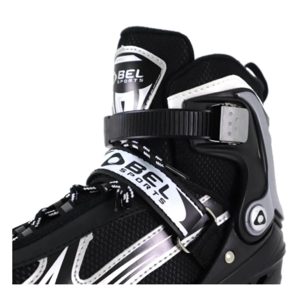 ROLLER ADULTO ALUMINUM 34-37 PT/CZ/BR MOR ANTIGO:BEL 3695 PRETO/CINZA 4