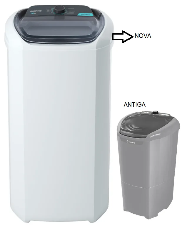 LAVADORA WANKE CONFORT 10KG BRANCA 220V ANTIGA:SILVER, BARBARA ECO