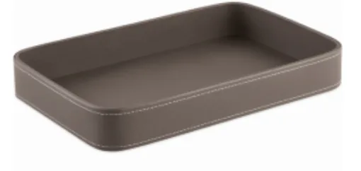 BANDEJA MART 13714 REVESTIDA EM PU MARROM P(BL)