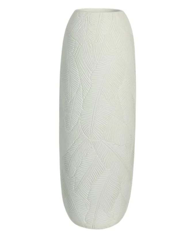 Vaso florarte 96449001 poliresina folhas 46cm(bl)