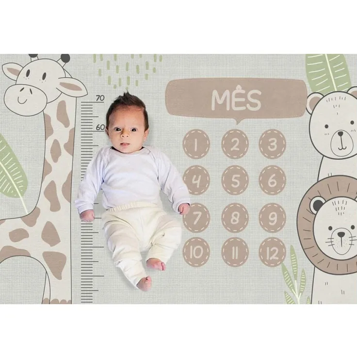 TAPETE FINA ESTAMPA 0.80X1.25 MESVERSARIO GIRAFA