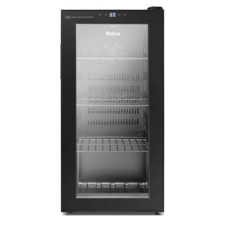 CERVEJEIRA PHILCO 91LT PCV142P FLEX 3 EM 1 PRETA -8 ATÉ 16° 220V