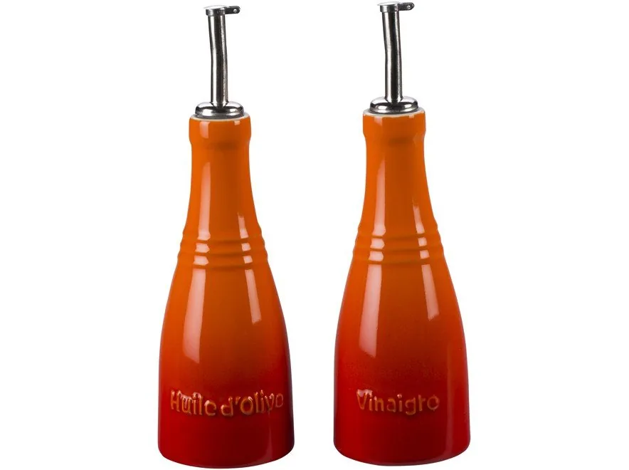 CONJ. OLEO E VINAGRE LE CREUSET 240ML LARANJA FLAME(BL)