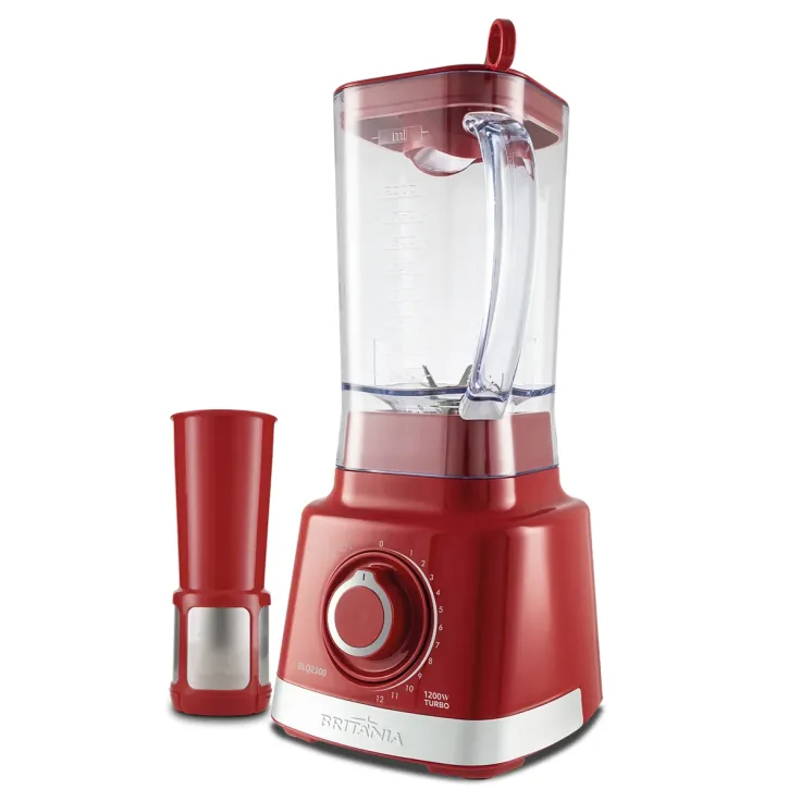 LIQUIDIFICADOR BRITANIA BLQ2300V TURBO 3.0LT VERMELHO 1.200W 220V ANTIGO:DIAMANTE1000 e 1200V