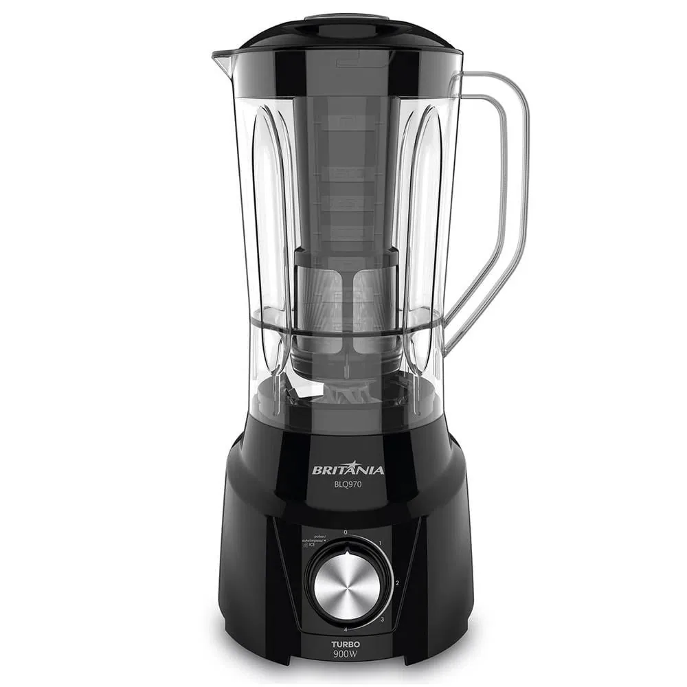 LIQUIDIFICADOR BRITANIA BLQ970P 2,6LT 900W PRETO 33101232 220V