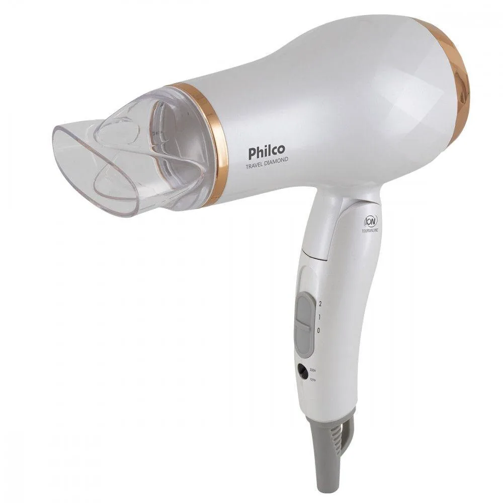 SECADOR CABELO TRAVEL PHILCO/BRITANIA BSC1200 ANTIGO - PSC16 DIAMOND 1.200W BIVOLT 220V 2