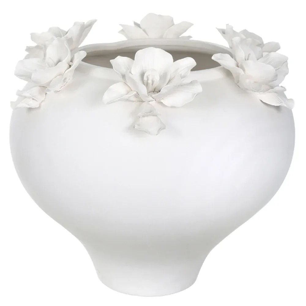 Vaso florarte 96807001 flor branco
