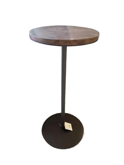 MESA LATERAL CORBELLI CRISTAL PEDRA TERRA MARRON G(BL)