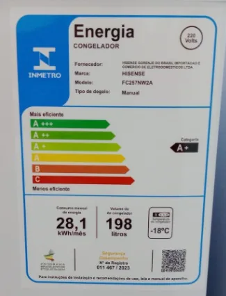 FREEZER HORIZONTAL HISENSE FC257N 198LT BRANCO 220V 2