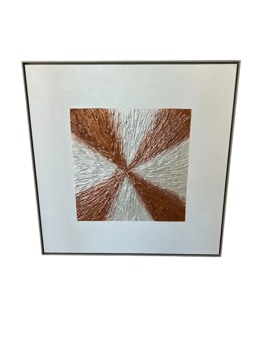 QUADRO LEART 1.00X1.00 LINHA PINTURA A MAO ELIANA SCHUELTER ESQUERDA(BL)