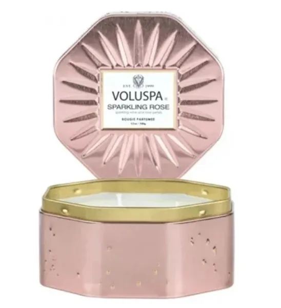 VELA LATA OCTOGONAL 3 PAVIOS VOLUSPA 68611 50H SPARKLING ROSE(BL)