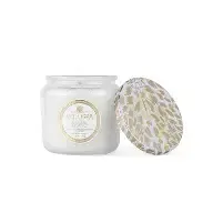 VELA POTE VIDRO VOLUSPA 8141 35H SUEDE BLANC(BL)