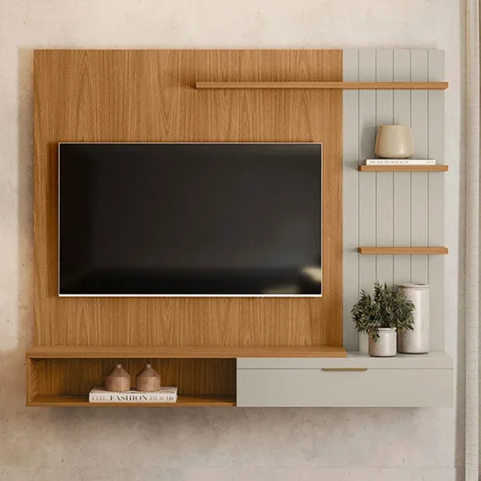 PAINEL SUSPENSO LINEA MONTREAL 1.80MT P/60" NATURE /OFF WHITE