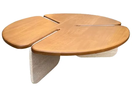 MESA CENTRO CORBELLI REGIA DAMASCO TRAVERTINO G(BL)