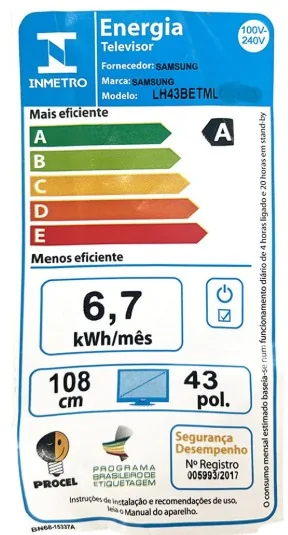 TV SAMSUNG 43" LH43BETML LED FHD SMART 2