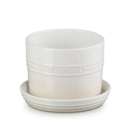 VASO PARA ERVAS LE CREUSET COM BANDEJA 14CM MERINGUE(BL)