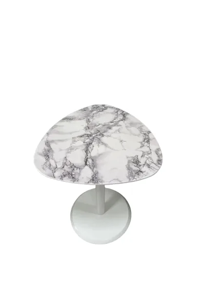 MESA LATERAL PREVILEGE KEVA NEW MARMORE BRANCO P ORGANICA(BL)
