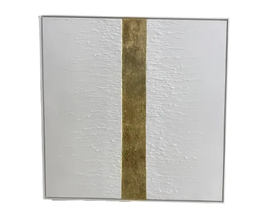 QUADRO LEART 100X100 PINTURA A MAO ELIANA VERTICAL(BL)