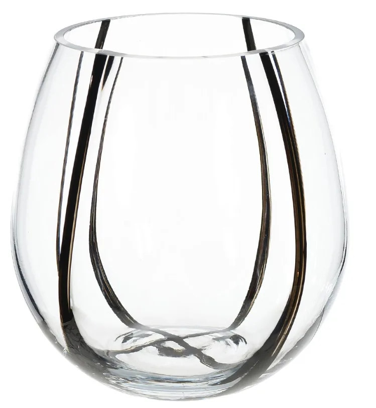Vaso decorativo florarte 83692001 vidro preto(bl)