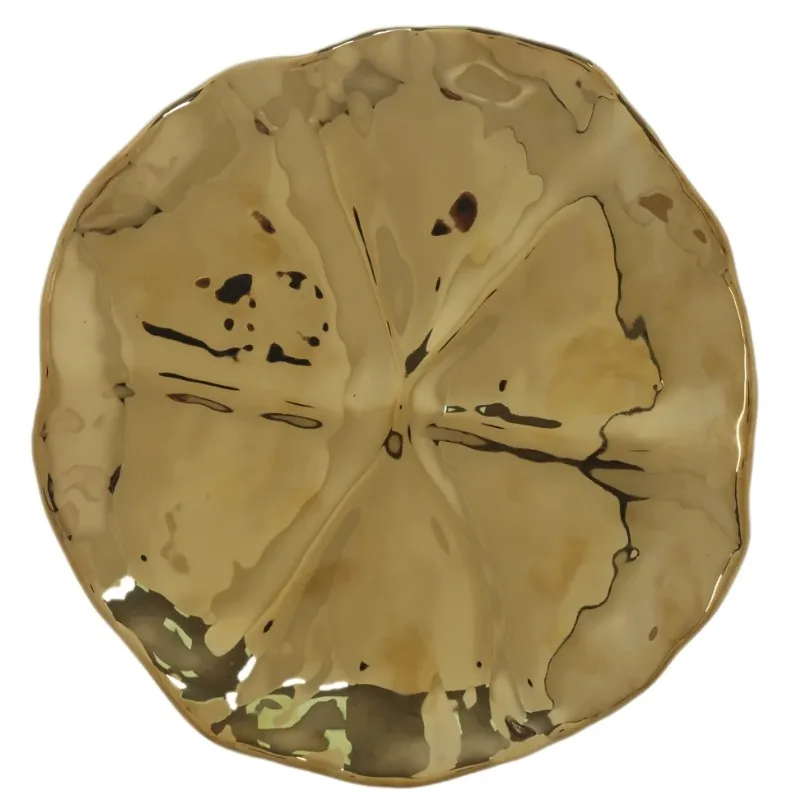 Escultura parede florarte 62226002 organica dourado (bl)