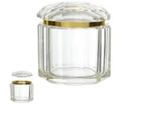 Caixa florarte cristal transparente dourado m 82946001(bl)