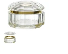 Caixa florarte cristal transparente dourado p 82943001(bl)