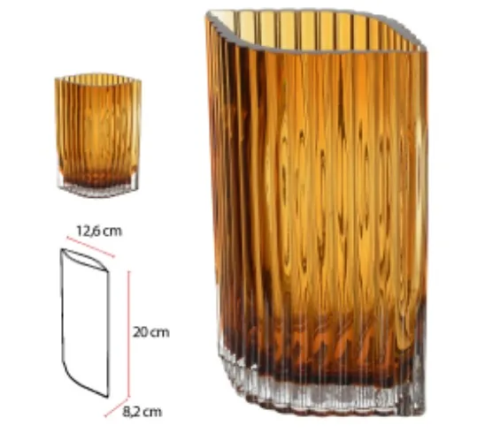 Vaso florarte vidro ambar 53154001(bl)