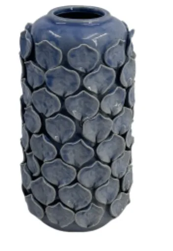 Vaso florarte ceramica azul 88668002(bl)